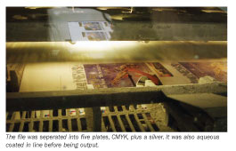 The Printing News metallic cover being printed.